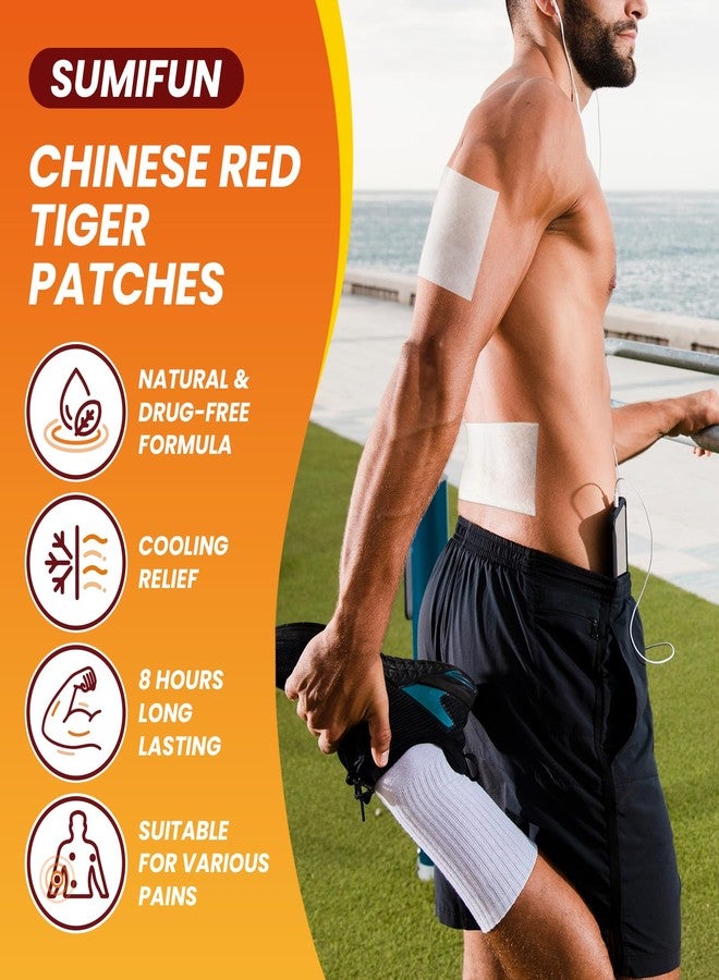 Sumifun Tiger Pain Relief Patches – 5% Menthol Chinese Red Tiger Back Patch Fast-Acting & Long-Lasting Cooling Therapy for Back, Knee & Joint Pain (Large, Count, 30) - Image 2